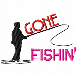 Fishing Embroidery Design 10